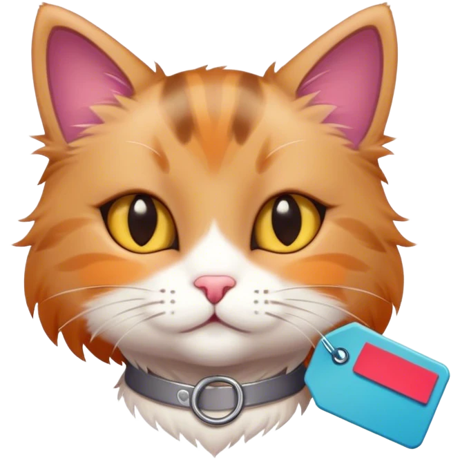Little cat with name tag DARIA emoji