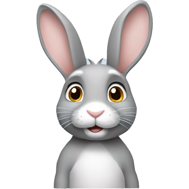grey rabbit ￼ emoji
