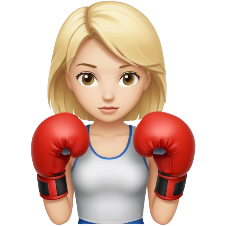 Blonde girl with boxing gloves  emoji