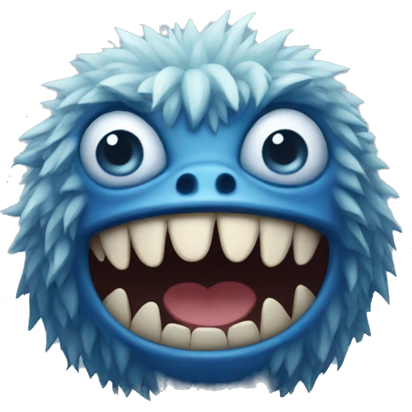 The blue monster emoji