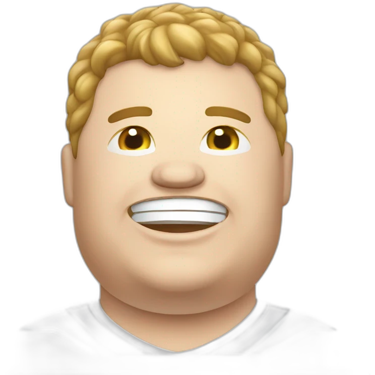 Laughing tears white man. Obese. argentina soccer uniform. laughing tears emoji