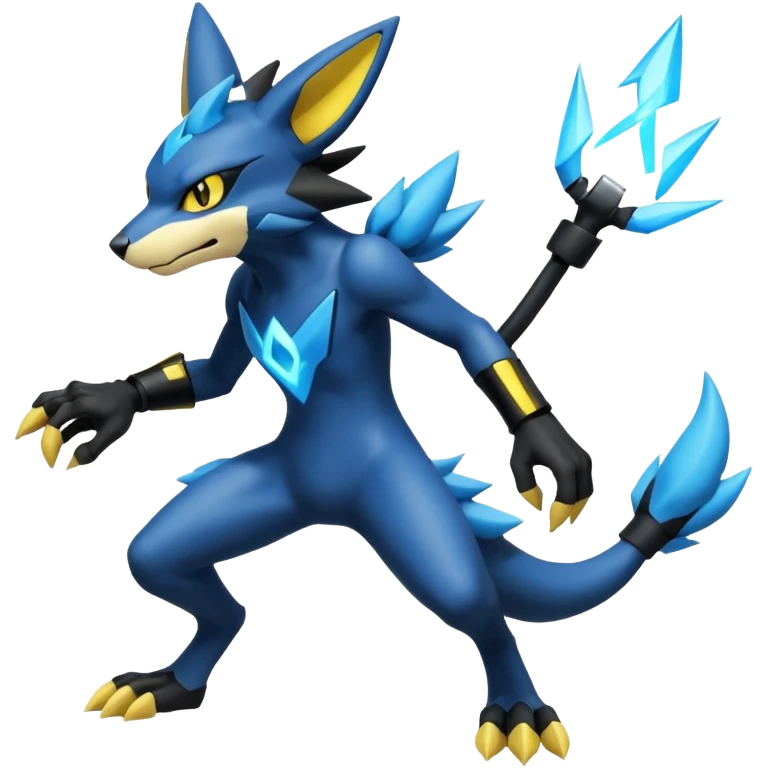Lucario-Luxray-Fakémon-hybrid-creature (full body)  emoji