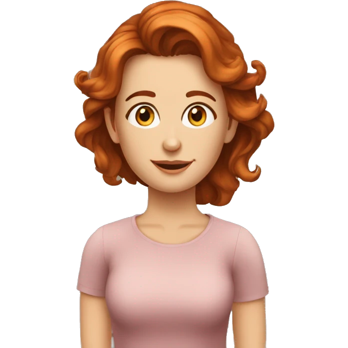 Paar küsst sich, Frau rote Haare, Mann braune Haare emoji
