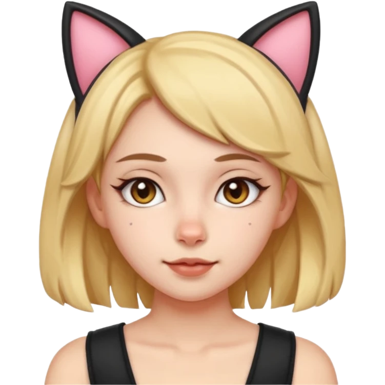 Girl with cat ears emoji