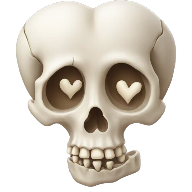Bone heart  emoji