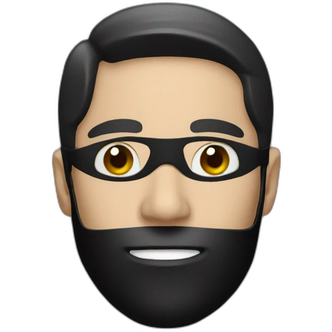 Man wearing a black mask  emoji