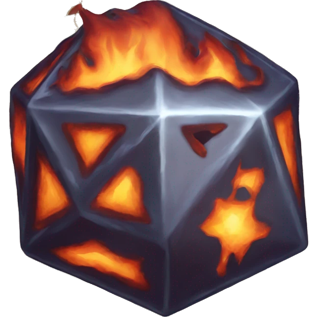 D20 aflame emoji