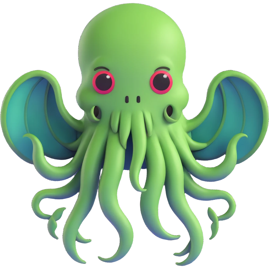 cute smiling Cthulhu emoji
