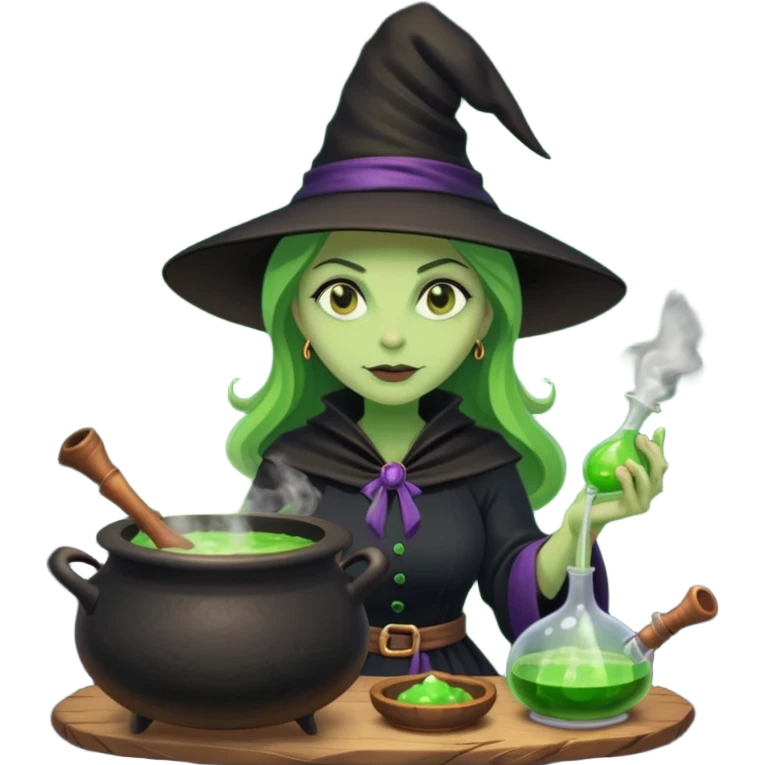 green witch cooking potion emoji
