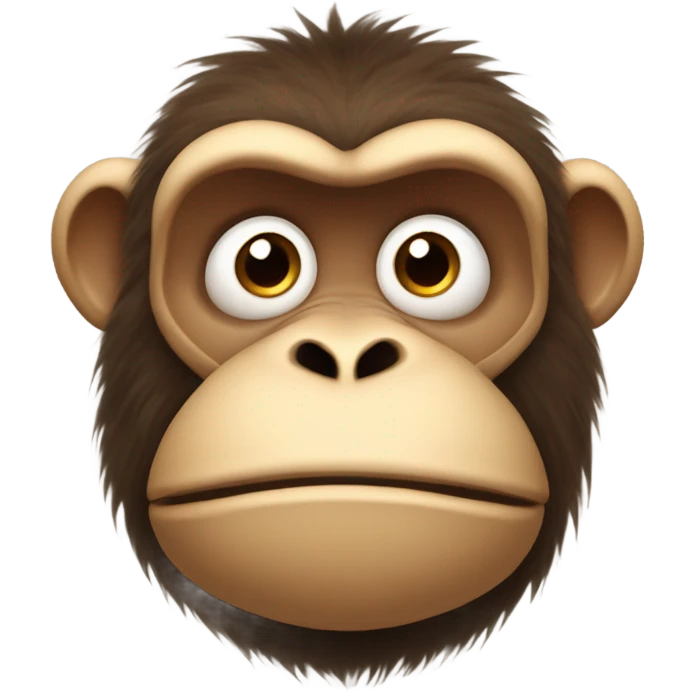 Really fat monkey emoji