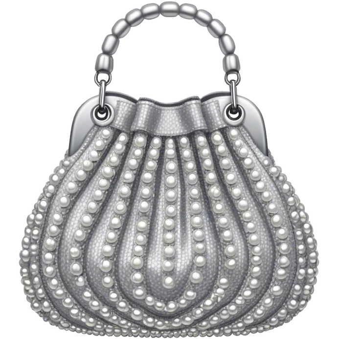 Silver sparkly beaded bag  emoji