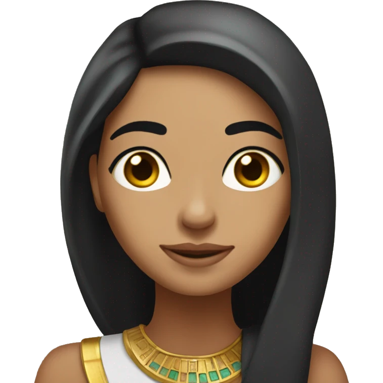 my egyptian friend maria with dark chin long hair who has a very friendly facial expression like a teach emoji