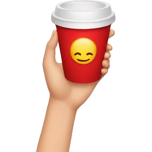 red cup in hand emoji