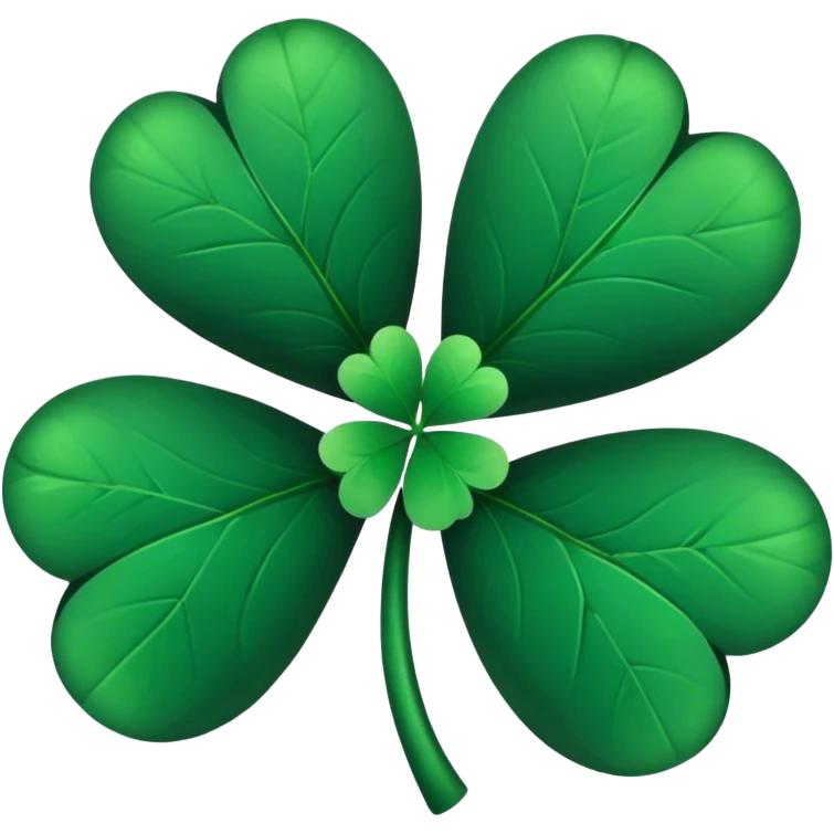 dark emerald four leaf clover emoji