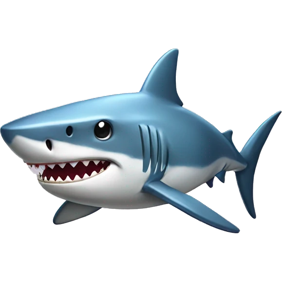 A shark with a bow on its head emoji