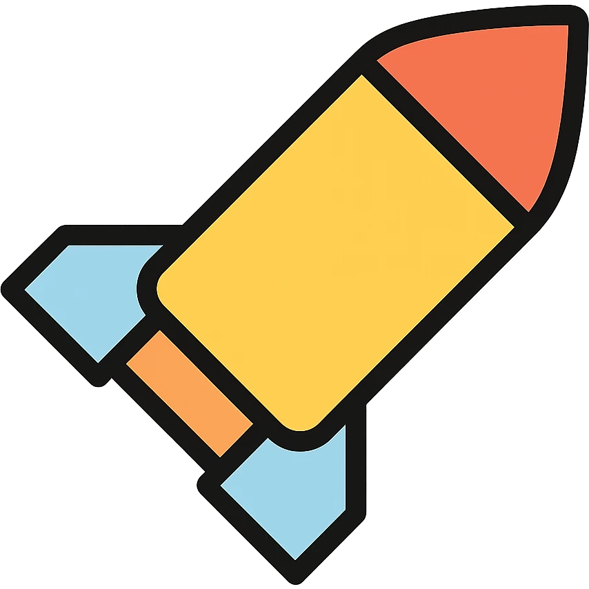 colored icon of an anti-tank missile emoji