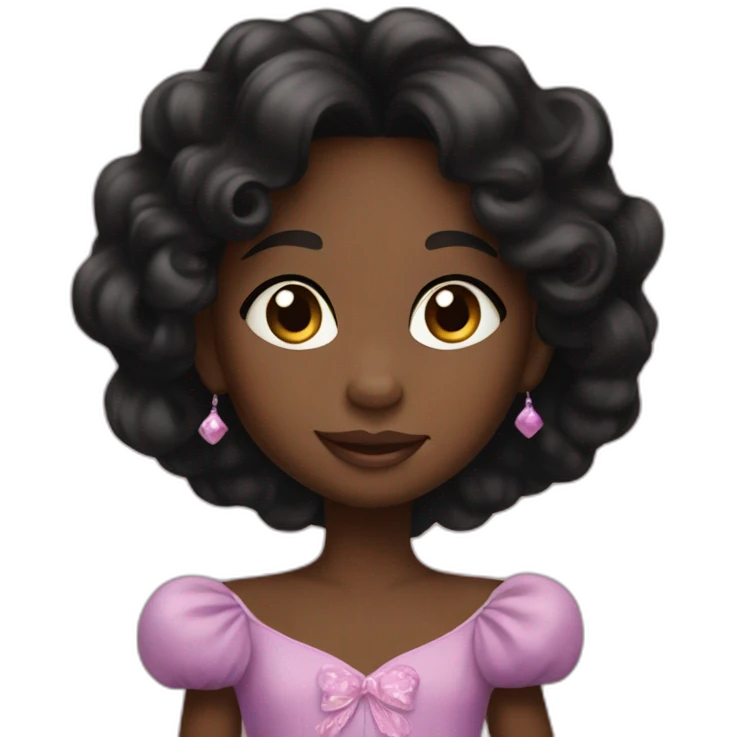 A little black princess of 4 years old emoji