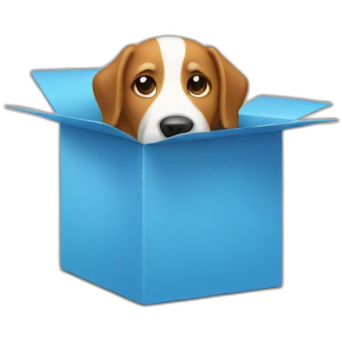 dog in a box emoji