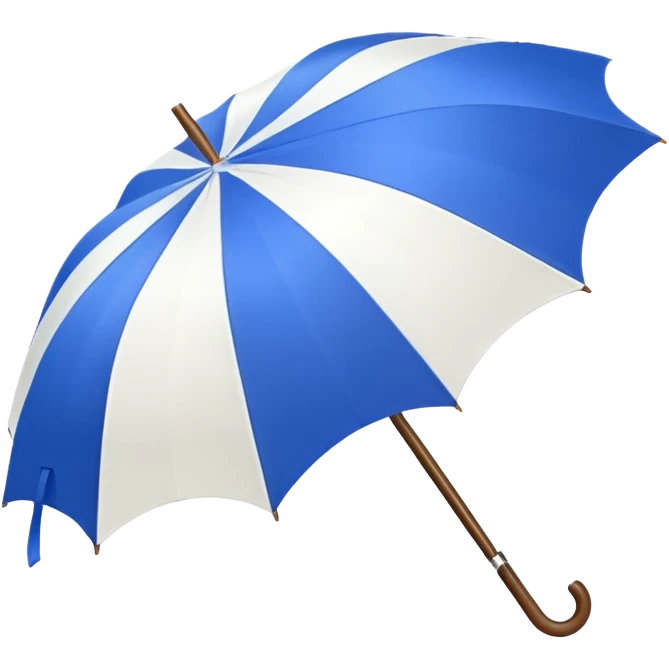 umbrella summer blue and withe emoji