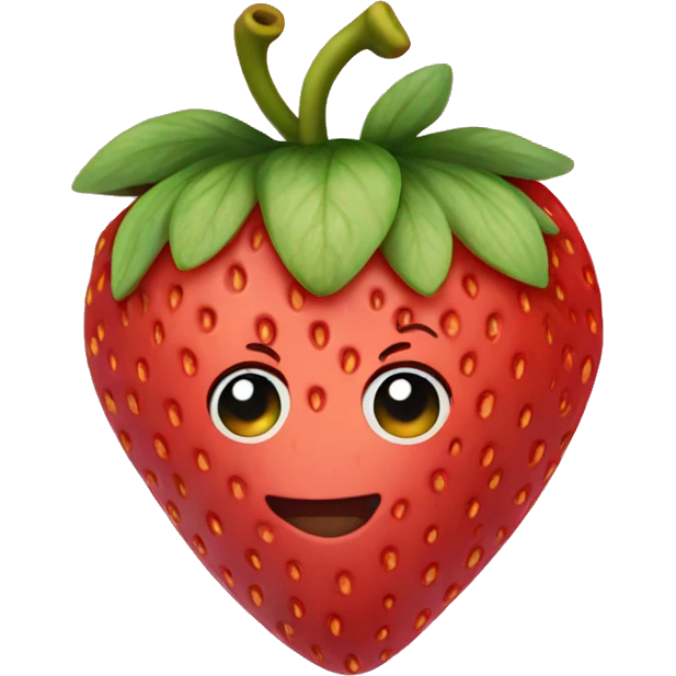 heart shaped strawberry emoji