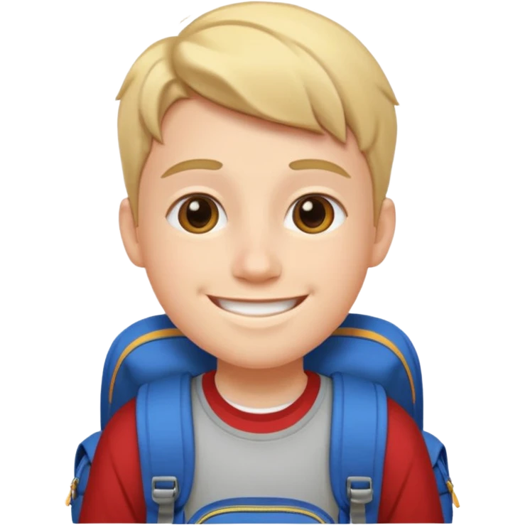 student wearing back pack emoji