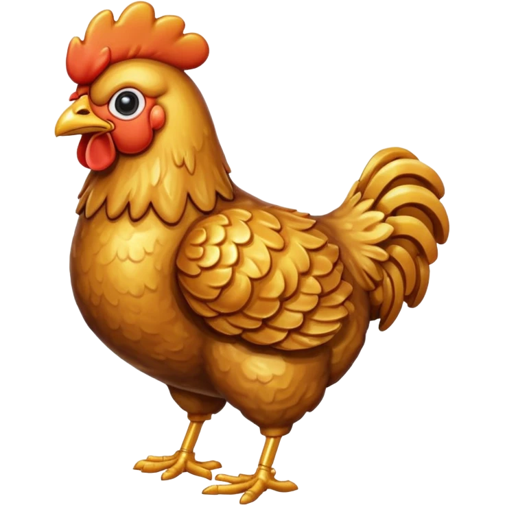 gold metal fried chicken emoji