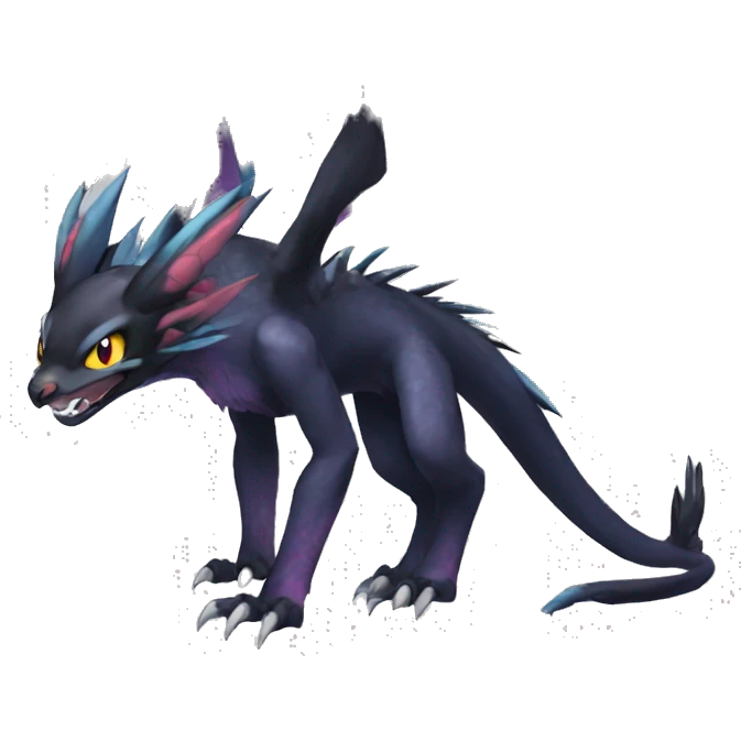 Cool Nargacuga-Noivern-Pokémon-fusion-cat Full Body emoji
