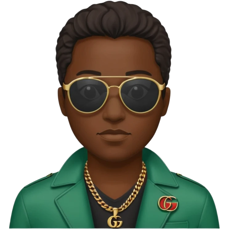 Gucci shades on black man emoji