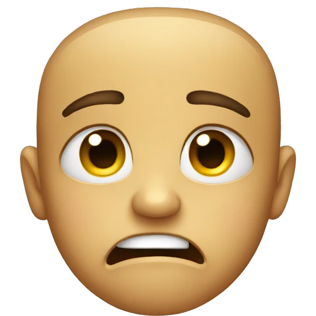 Strong crying face emoji