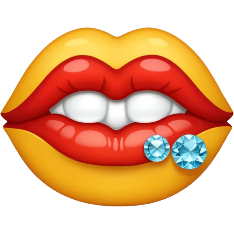 Rhinestone kiss mark emoji