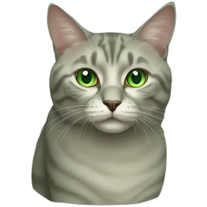 Russian green eyed cat emoji