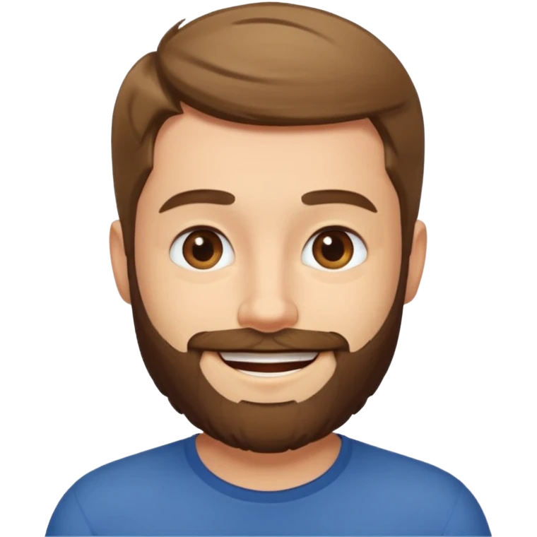 short haired bearded guy emoji