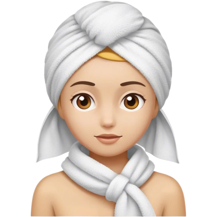 girl with a towel on her head emoji