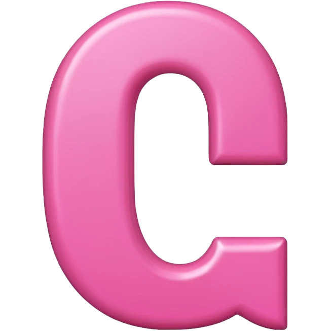 'Q' pink emoji