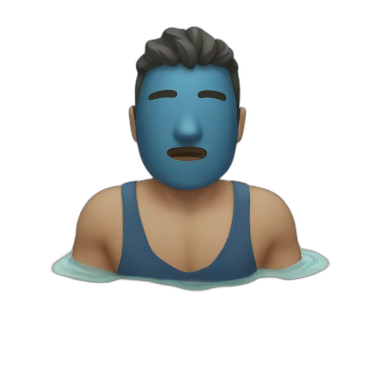 persona pensando en el agua calor emoji