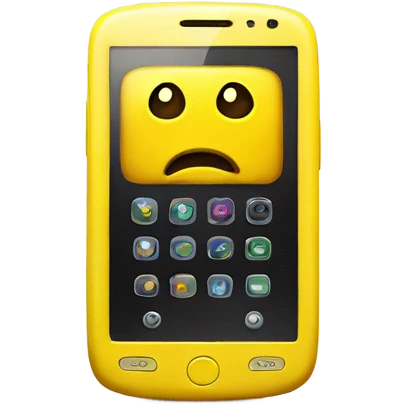 Yellow smartphone unhappy  emoji