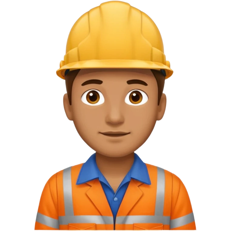men wear worker's uniform emoji