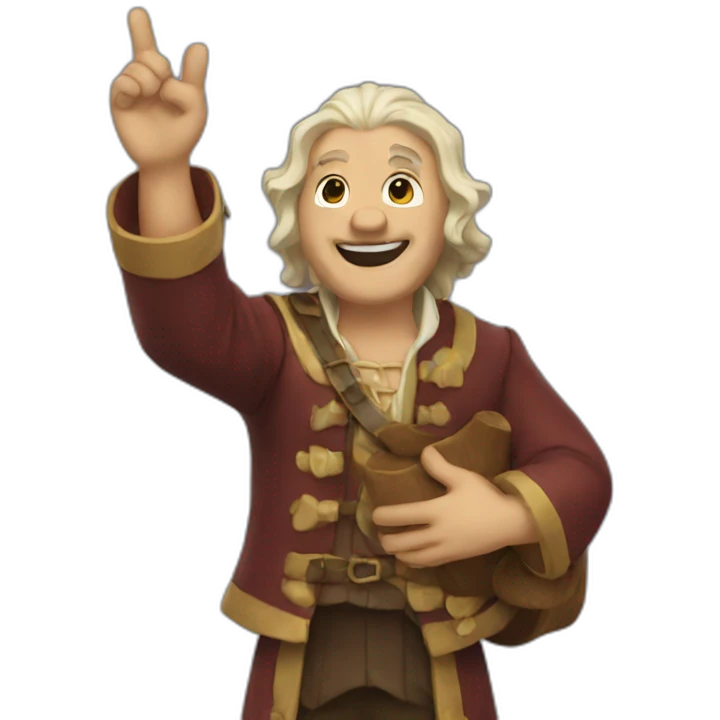a bard waving his hand emoji