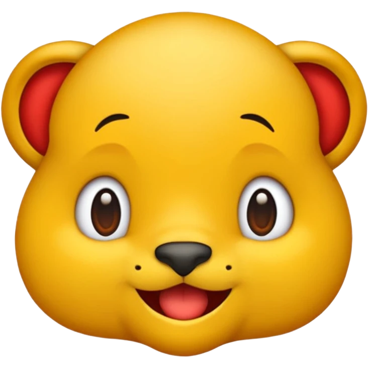 faça um emoji de uma onça com um pequeno laço vermelho emoji