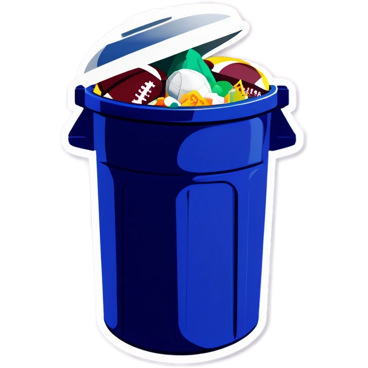 NCAA football garbage can emoji