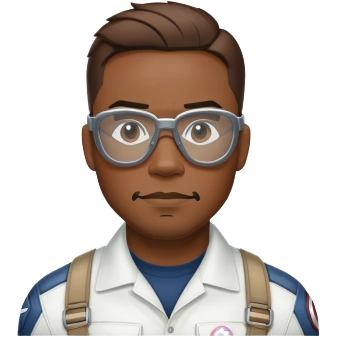 sam wilson with side-whiskers wear safety glasses from  from captain america: civil war emoji