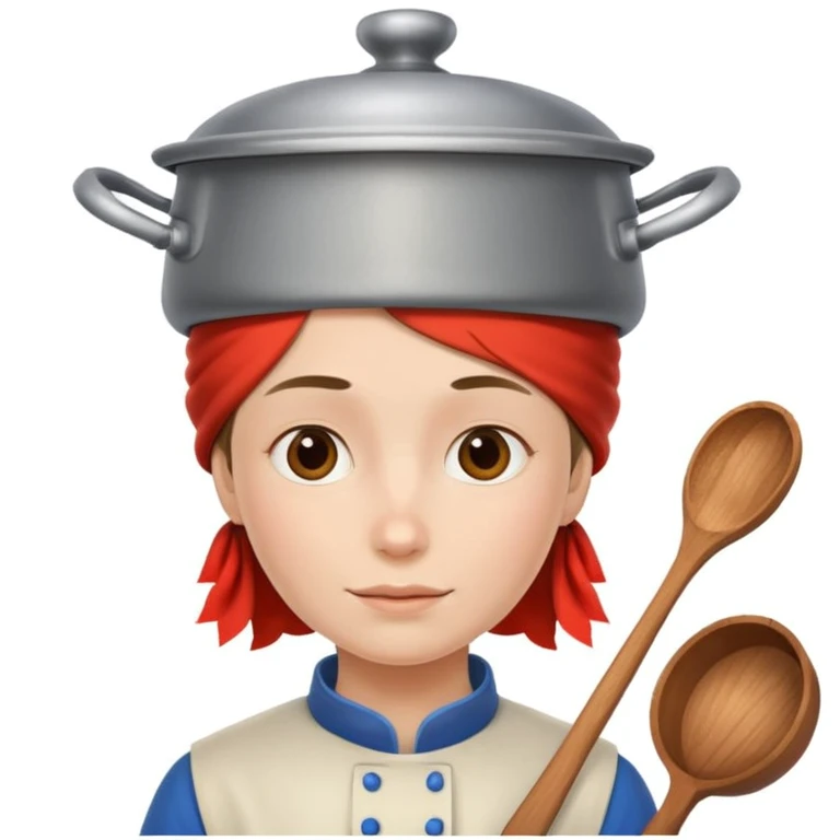 Русская кастрюля на голове у человека  emoji