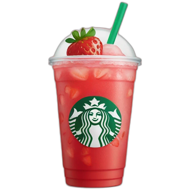 Starbucks strawberry refresher emoji