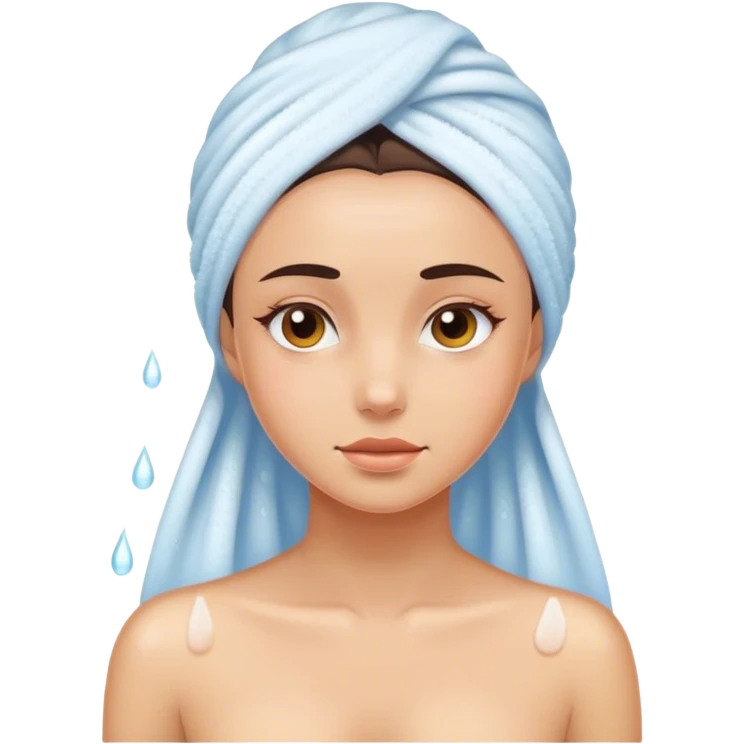 Girl after a shower emoji