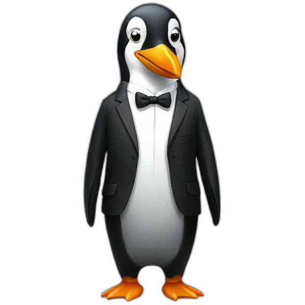 penguin in a suit emoji