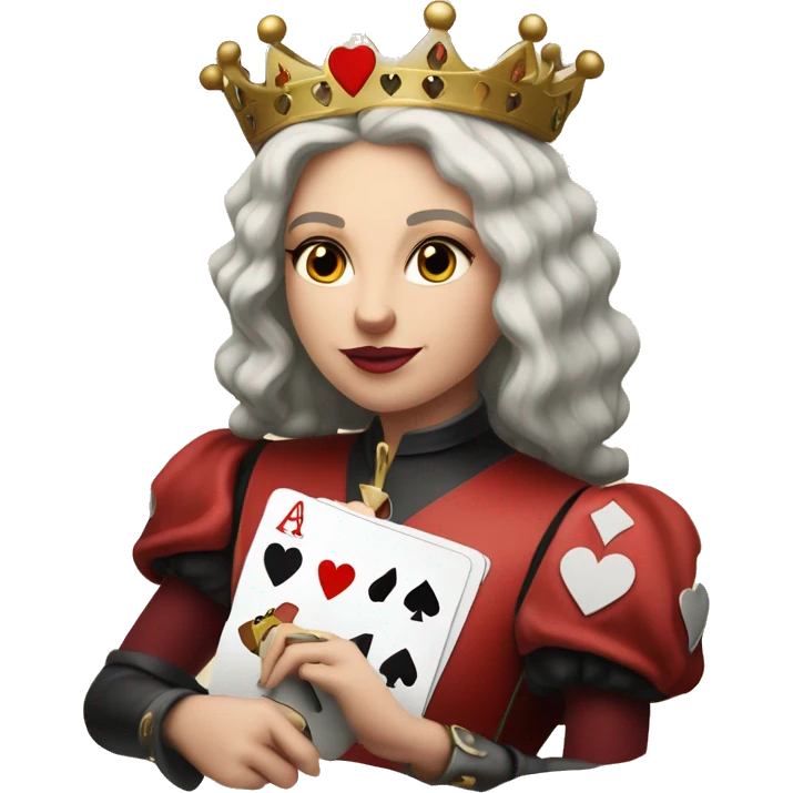 Queen of hearts playing Card but with Rhaenyra Targaryen  emoji