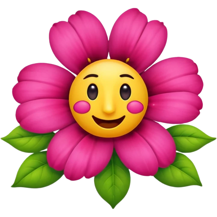 A flower with mouth eyes nose etc with feet  emoji