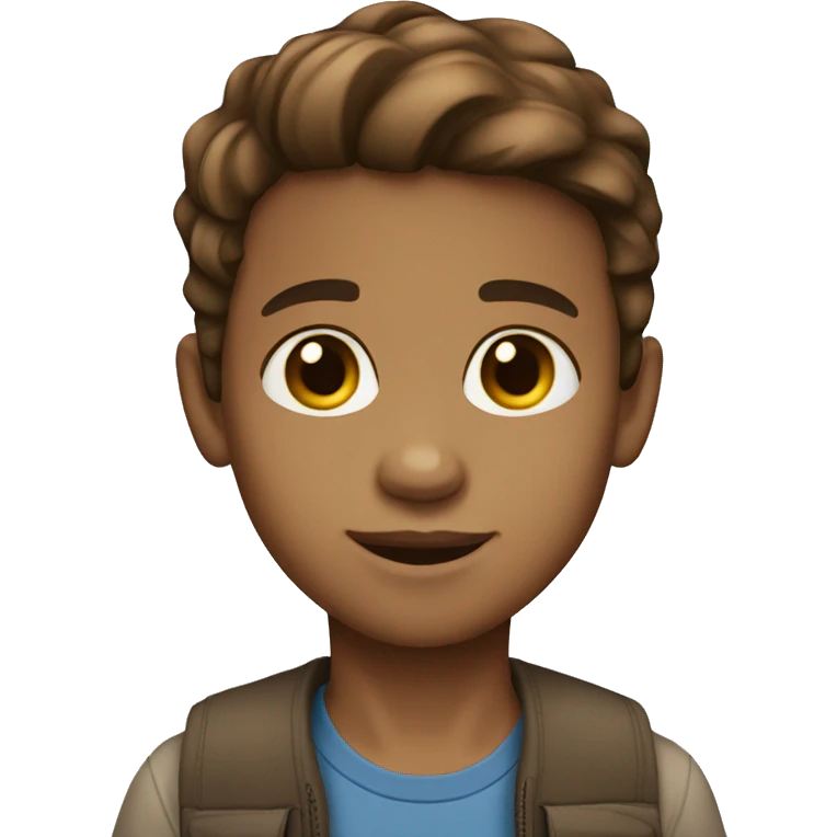 little boy brown hair light skin emoji