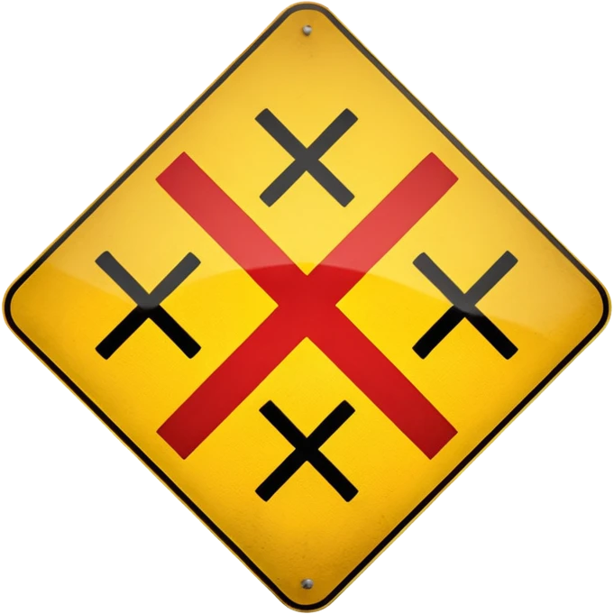 Railway crossing sign emoji