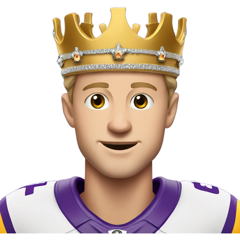 Joe burrow wearing a crown emoji